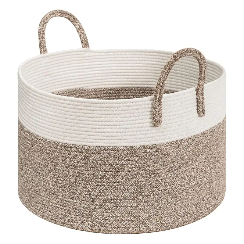 Large Capacity Clothes Basket with Handle, Summer Foldable Laundry Basket, Bathroom Accessories, Storage Basket for Home Laundry Room, Bedroom, Living Room 1