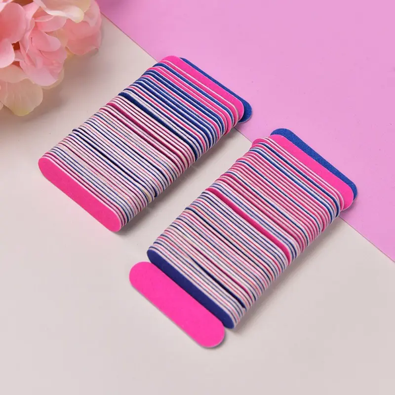Set 100 dũa mini Nailbox 2 mặt chuyên dụng loại 1 cứng bền TUNAIL gel gắn 5