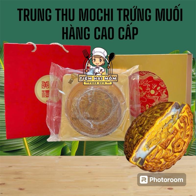 Dòng Cao Cấp Bánh Trung Thu Mochi Trứng Muối Chà Bông Khoai Môn Siêu Ngon Bánh 500gr Có Hộp & Túi Như Hình Bánh Sắc Nét Ít Ngọt Mềm Mượt & Thơm Béo HSD T12 2025