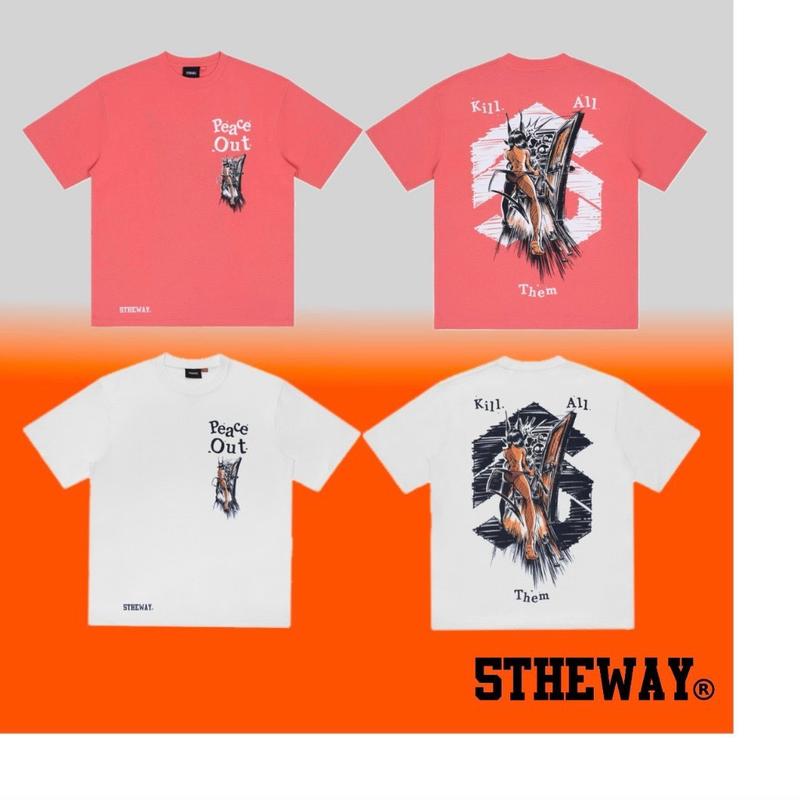 5THEWAY /peace out/ NEW TEE aka Áo Thun Cotton Tay Ngắn Cổ Tròn Menswear Top