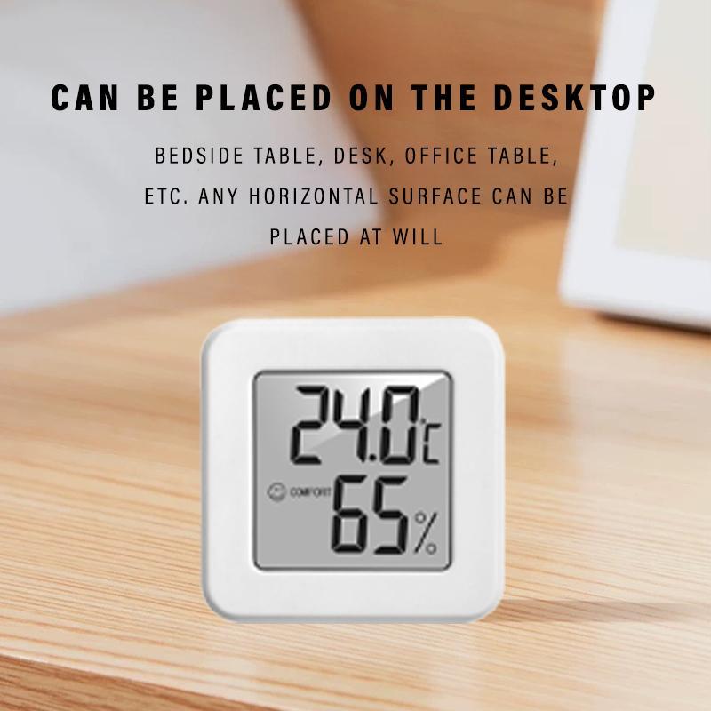 Mini LCD Digital Thermometer, Battery Powered Temperature & Humidity Monitor, Household Appliance Parts for Indoor/Lawn/Garden 5