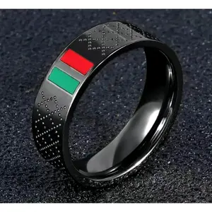 cincin titanium terlaris motif tercantik warna  Emas Putih Rings Elegan