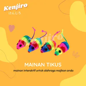 TIKUS RAINBOW - Mainan Kucing Berbentuk Tikus Warna Warni