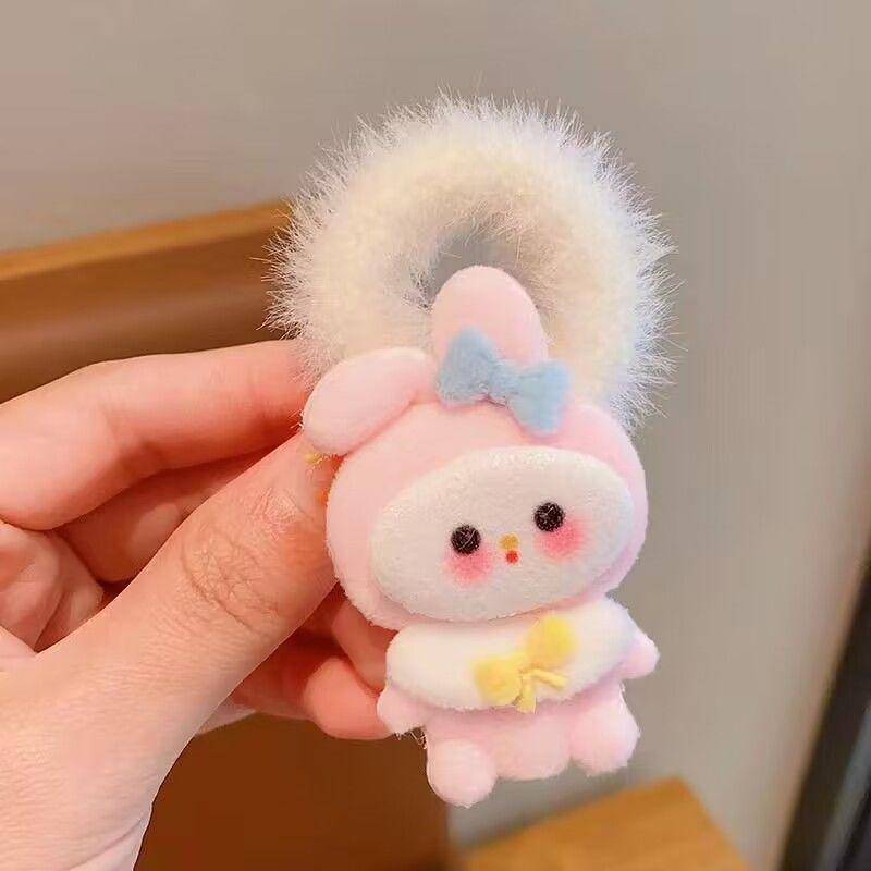 Dây Buộc Tóc, Chất Liệu Nhồi Bông Thích Hợp Cho Bé Gái Và Trẻ Em, Thiết Kế Dopamine, Có Cinnamon Babycinnamoroll, Kiểu Tóc Cho Bé Gái Mới Women 8