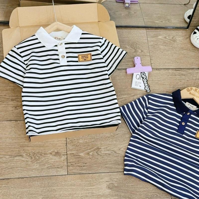 (Minh Nhật kids) Bộ polo cộc tay kẻ ngang 8-28kg cho bé , áo polo chất cotton mềm mát, quần jean mềm 7