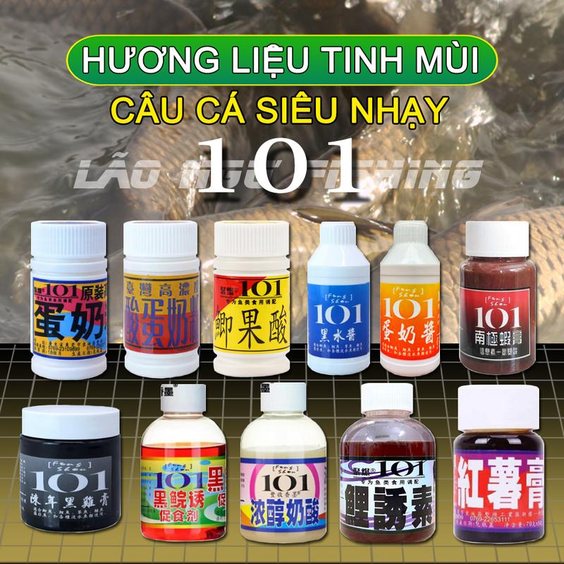 Hương Liệu 101 Tinh Mùi Câu Cá, Dẫn dụ cá Trắm Đen , Chép , Trắm Trắng, Rô Phi, Trôi, Mè
