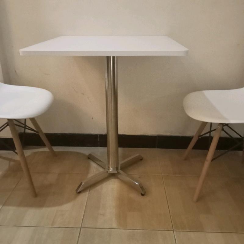 Meja kafe foodcourt kaki stainlees outdoor indoor bisa 1