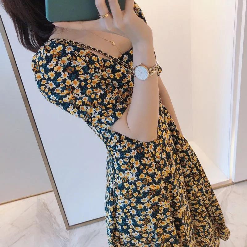 Product Introduction of Fashion Casual Floral Women's Dress 2024 Summer New Temperament Waist-Controlled Loose plus Size Figure Flattering Women's Clothing Skirt Womenswear Elegance 12