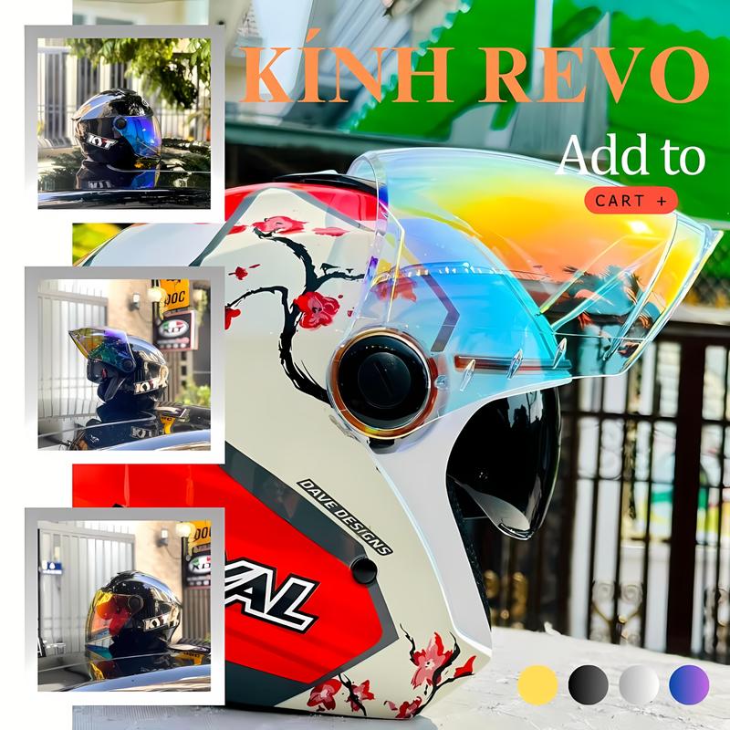 Không Nón Kính Revo đi ngày đêm cho mũ royal M668 XH01 M268 Royce XH01 EGO E3 và EGO E-3 chính hãng Helmet Nón Bảo Hiểm