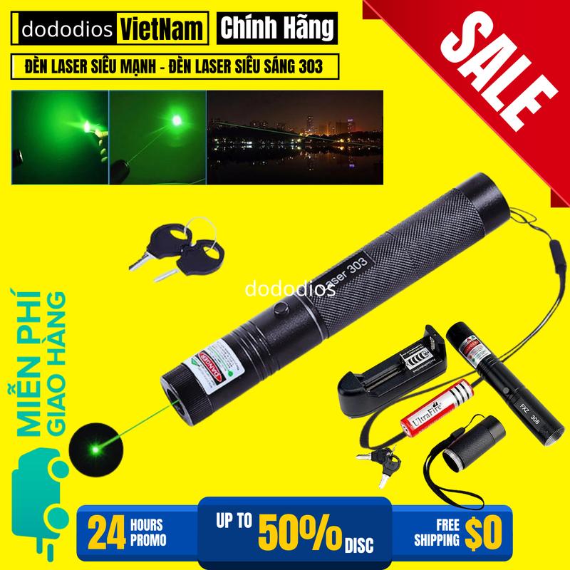 Đèn laser, đèn lazer siêu mạnh, đèn laser 303, đèn laser cho mèo, đèn laser siêu sáng mini - Hàng chính hãng dododios - dùng trong nội thất, xây dựng, bút chỉ thuyết trình