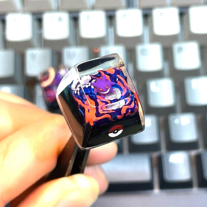 Gengar - Nút bàn phím thủ công chủ đề Pokemon Keycap Artisan xuyên led tốt