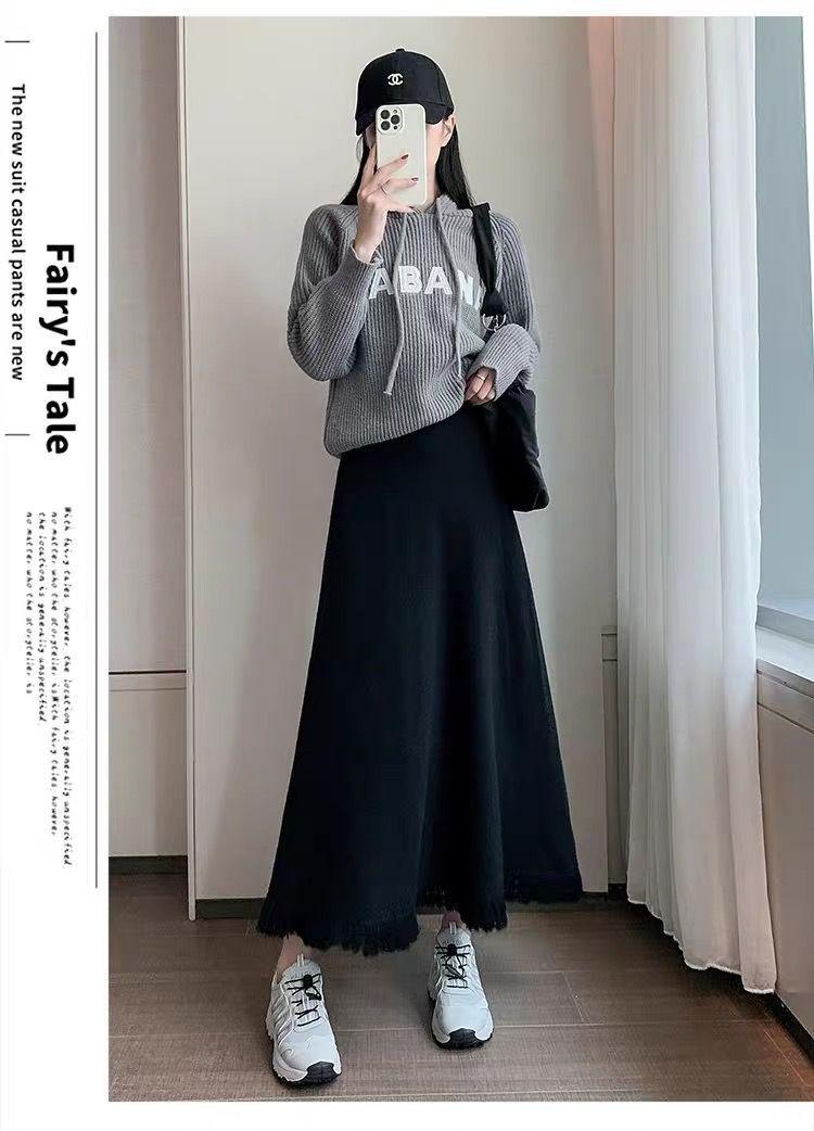 Product Introduction of Chân Váy Len, Màu Đen, Dành Cho Phụ Nữ, Mùa Xuân Và Mùa Thu, Ngoại Cỡ, Cô Gái Đầy Đặn, Che Bụng, Dáng Ô Chữ A, Dài Trung Bình, Hình Quả Lê, Chân Váy 18