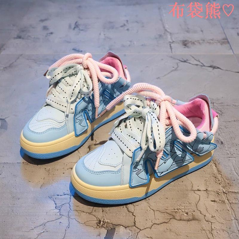 Product Introduction of (tăng 1sz)Giày thể thao nữ Sneaker Retro Đế Dày Thời Trang đa sắc màu Shoes Đế Bằng Jean Nhung 7