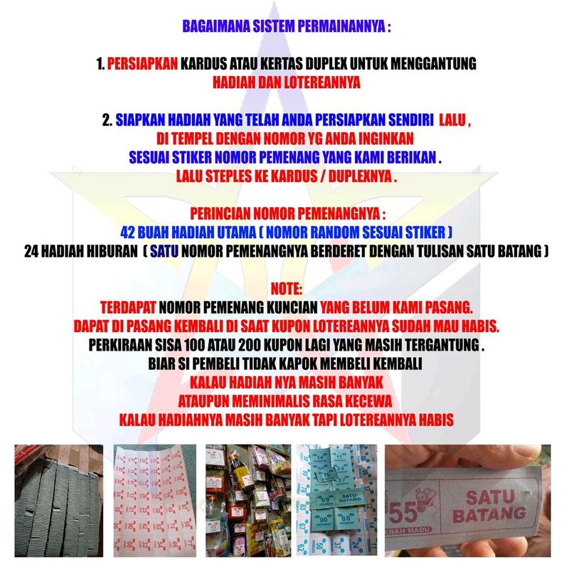 Mainan kosongan isi 3000 kupon (TIDAK BESERTA MAINAN) 3