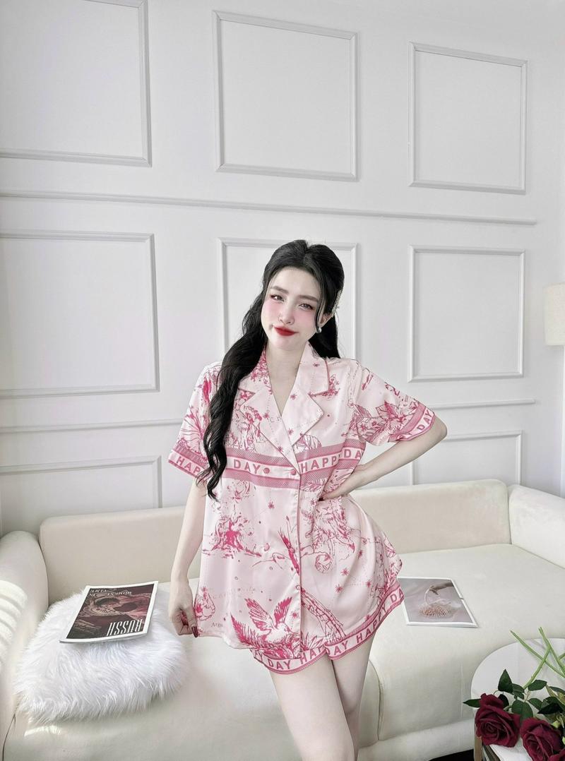 Product Introduction of Đồ bộ đùi lụa Latin fom vest 4 cúc bọc - size dưới 70kg  Women 10