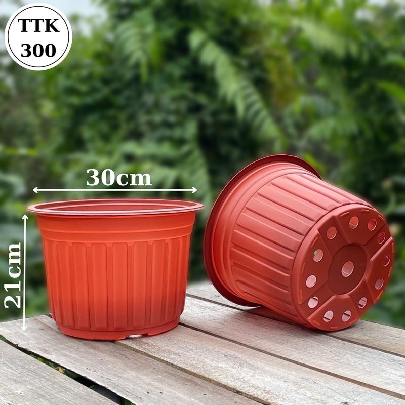 10 Cái Chậu Nhựa TTK 300 Vành Cứng 30x21
