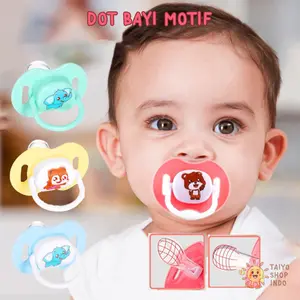 TAIYO Perlengkapan   Dot Baby Biasa Silikon Motif Animal Silicone Food Grade