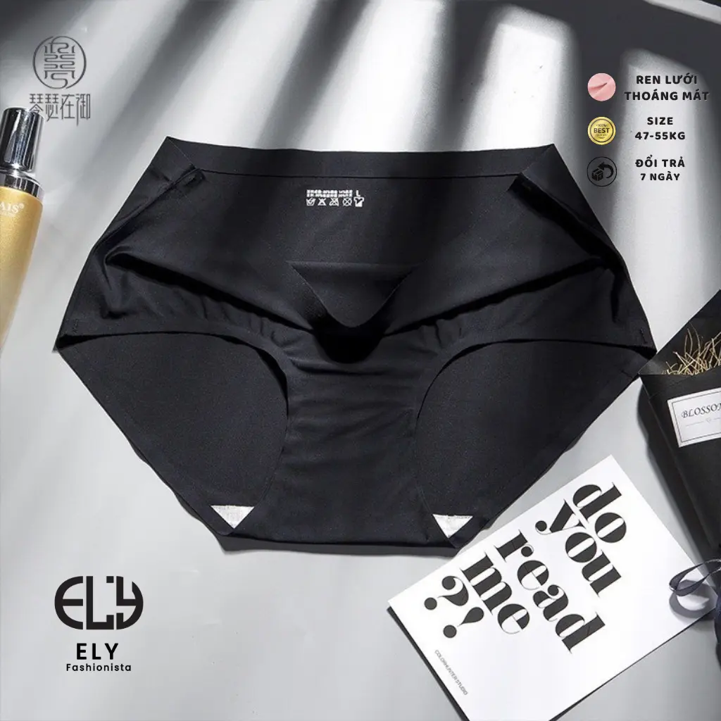 Quần lót nữ su không đường may siêu mỏng mát co giãn ELY199 Cotton