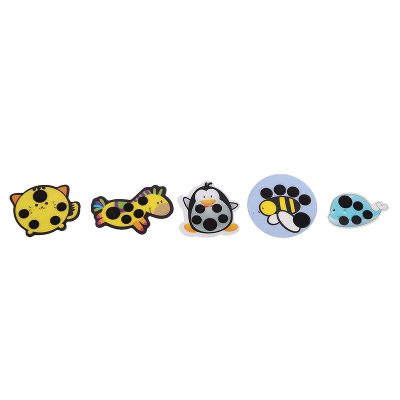 Product Introduction of 5PCS Convenient Plastic Color-changing Body Temperature Sticker Forehead Temperature Measuring Sticker for Children 58
