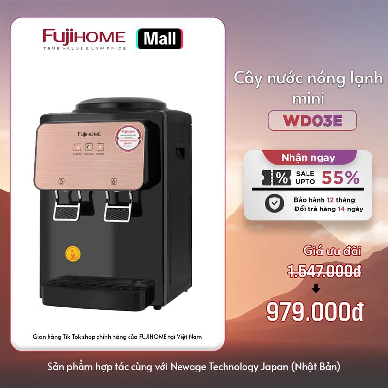 Cây nước nóng lạnh mini để bàn FUJIHOME WD03E nhập khẩu Nhật Bản