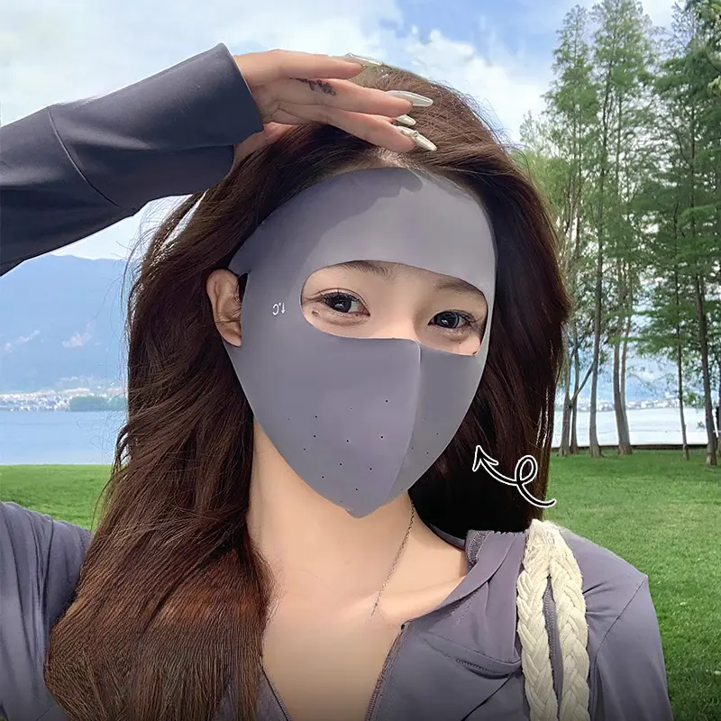 Mặt Nạ Chống Nắng Toàn Mặt, Chống Tia UV, Mặt Nạ Thoáng Khí Không Đánh Dấu Giá Trị Cao Cho Nữ Gini, Thích Hợp Để Chống Nắng Mùa Hè, Bảo Vệ Mặt