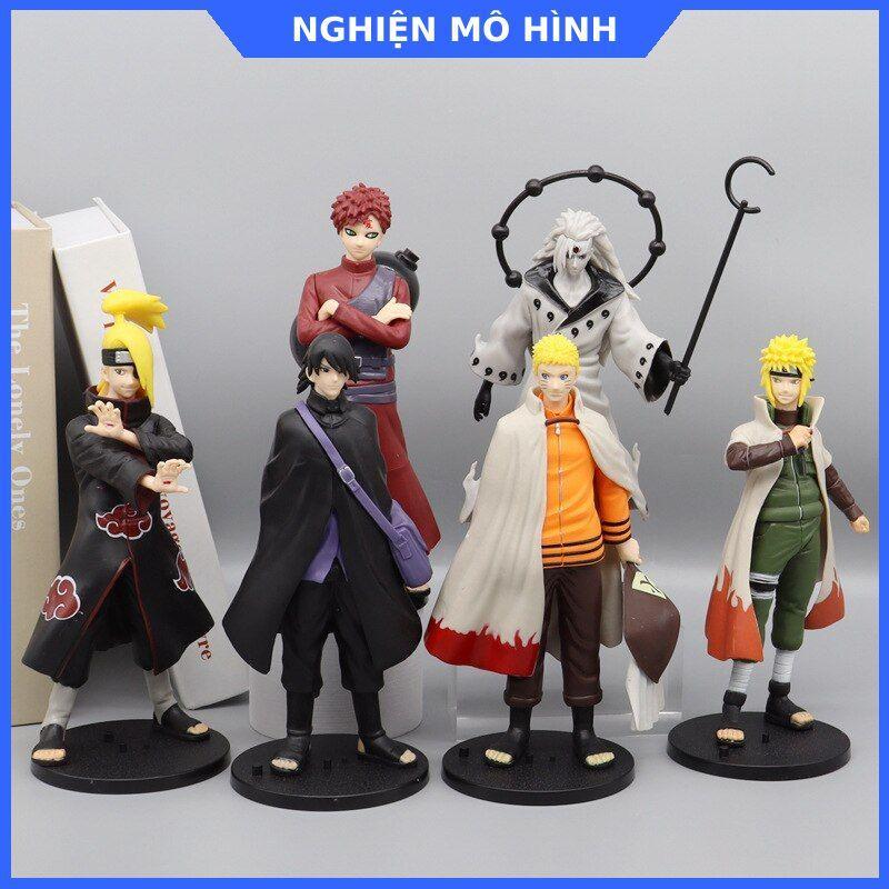 Mô hình Naruto 6 nhân vật trưởng thành cao 19-20cm Kakashi Sasuke Itachi Gaara Sakura Minato Rock Lee Nara Shikamaru Đồ Chơi Toy