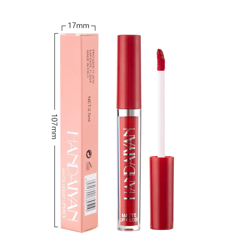 Makeup 12 colors matte lipstick glaze long lasting waterproof no stain on Cup does not fade gloss Glossy Cosmetic Lip Care Lipgloss