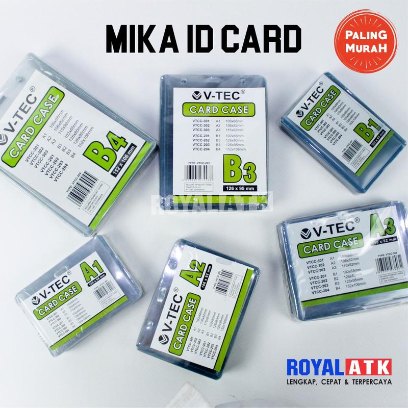 (20 Pcs) VTEC Plastik Mika Id Card Seminar Vtec / Name Tag VTEC / Glue Card VTEC / VTEC Keplek Mika Id Card A1 A2 A3 B1 B2 B3 B4 0