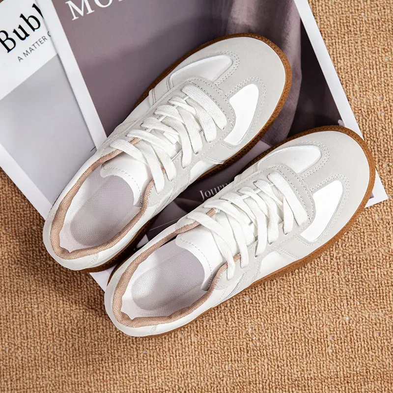 Women's Shoes German Training Shoes 2025 New Autumn Winter Low-top Casual Sneakers Women's American Retro Versatile White Shoes