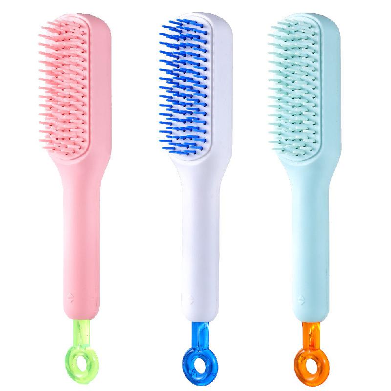Product Introduction of Portable Telescopic Comb With Mirror Self Cleaning Hair Brush Massage Anti-static Hair Smoothing Comb Hairdressing Tools 29