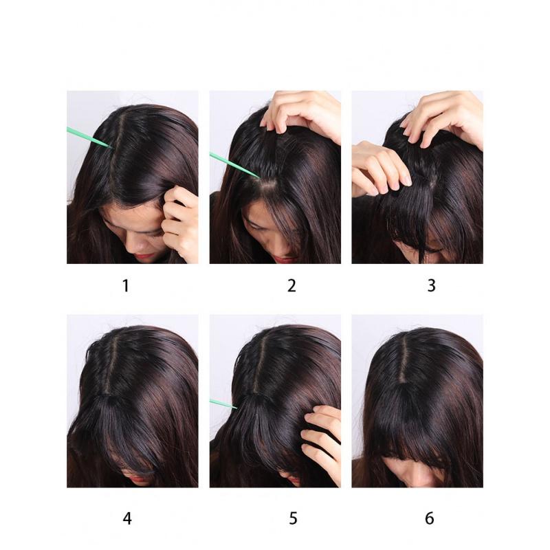 Tóc Giả Mái Bằng Không Khí, Nữ, Kẹp Tóc Trán Tự Nhiên, Vô Hình, Liền Mạch, Mỏng, Tóc Mái Giả, Tóc Mái Cùn 6