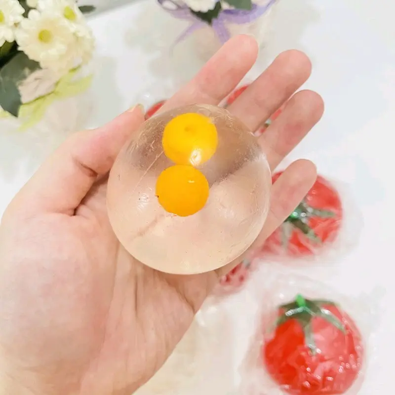 Squishy Ball Fruit Bola Pencet Bola Anti Setres / Squishy Tomat / Squisi Telor / Mainan squishy Tomat Telur / Mainan Pencet Tomat Telur / Squishy Bentuk Telor Tomat / Mainan Terbaru 2