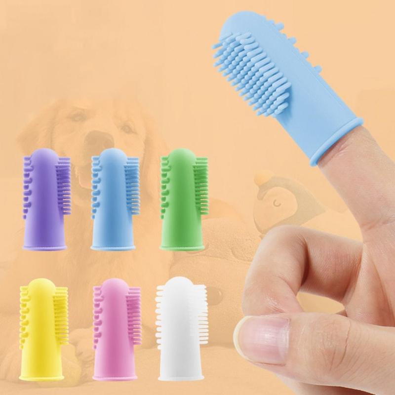 Product Introduction of Practical Silicone Pet Finger Toothbrush Bite Resistant Soft Cats Mouth Cleaner 360° Cleaning Pet Teeth Cleaning Fingertips for Cats Dogs 7
