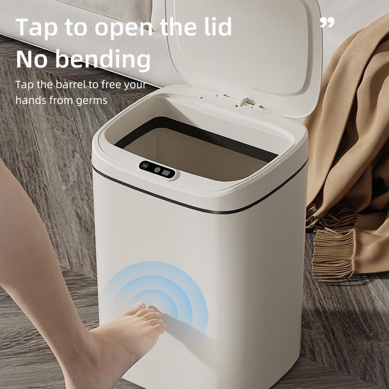 Automatic Trash Can, 1 Count Touchless Trash Bin with Lid, Kitchen Trash Can, Household Waste Bin for Kitchen, Bathroom, Bedroom, Living Room 5