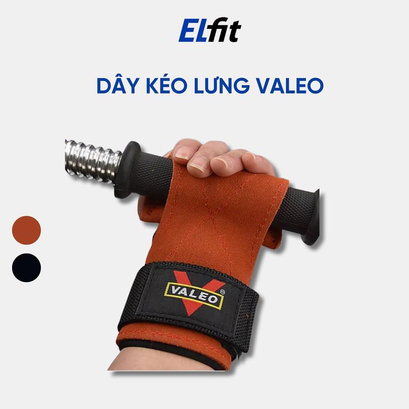 Găng Tay Gym, Dây Kéo Lưng Valeo Quấn Cổ Tay Lifting Chất Liệu Da Thiết Kế Hở Có Dây Quấn Tăng Ma Sát - Tập Thể Dục