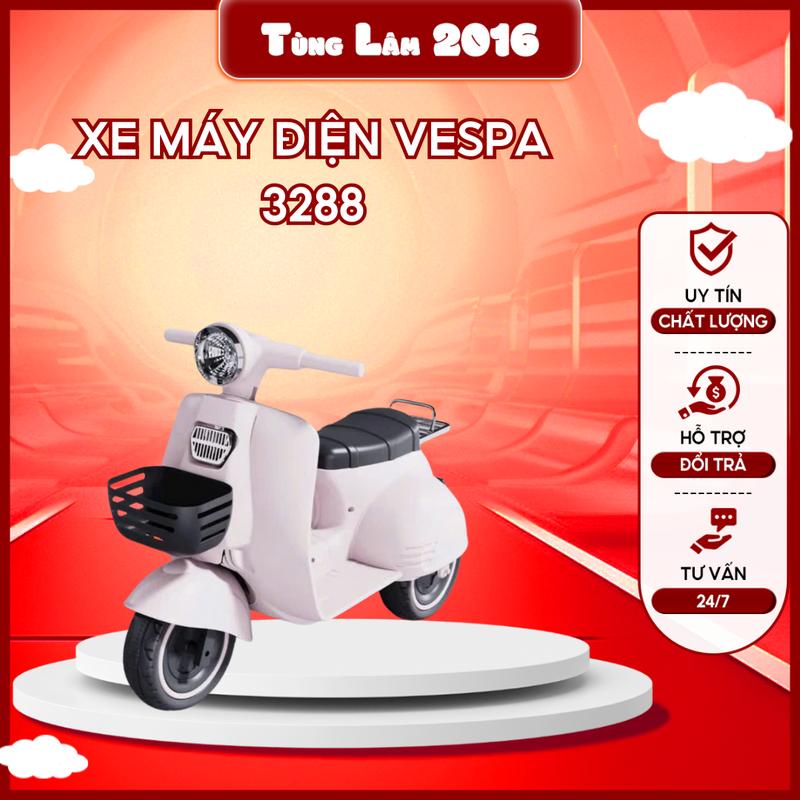 Xe Máy Vecpa Cho Bé Có Bàn Đạp Chân Ga Bình Acquy 6V 3288 - Đồ Chơi
