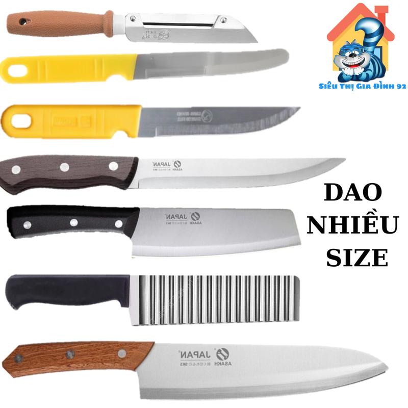 Dao gọt hoa quả, Dao thái thịt rau củ quả JAPAN ASAKH bằng thép trắng không gì…