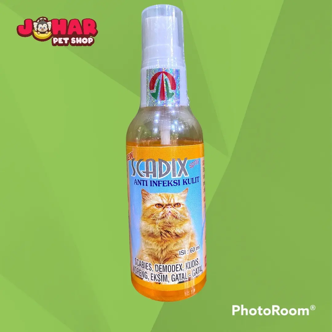 Scadix cat spray 60ml anti kutu scabies kudis koreng gatal kulit kucing