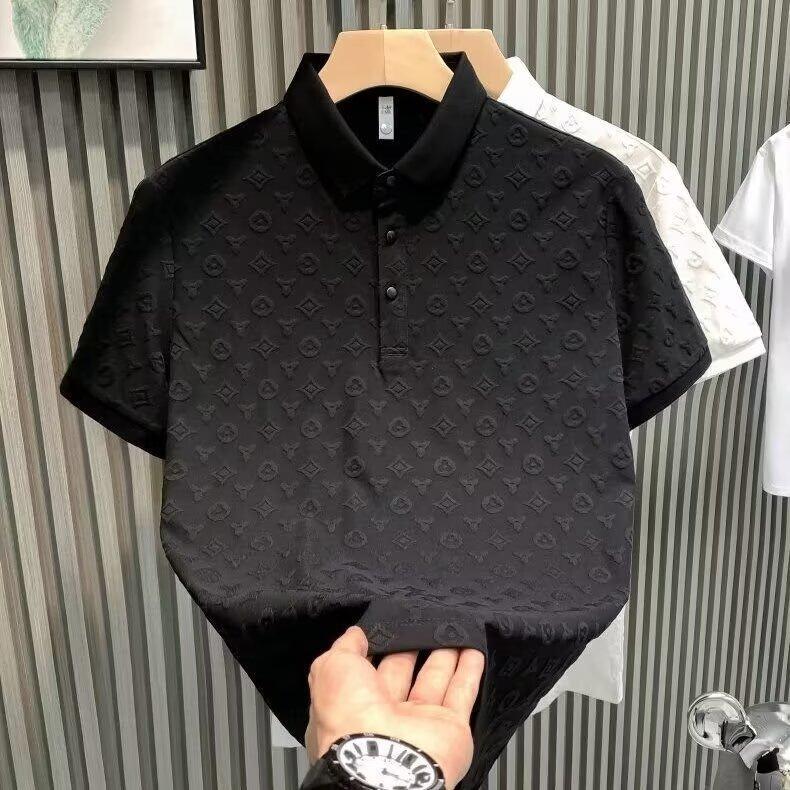 Áo Polo Jacquard, Thời Trang Cao Cấp, Giá Cả Phải Chăng, Sang Trọng, Phong Cách Thường Ngày Thoải Mái Và Thoáng Khí, Thích Hợp Cho Giới Trẻ, Ve Áo Mỏng, Áo Thun Ngắn Tay, Thích Hợp Cho Công Sở Và Công Việc, Dành Cho Nam Và Nữ, Hàng Mới Về Mùa Hè 1