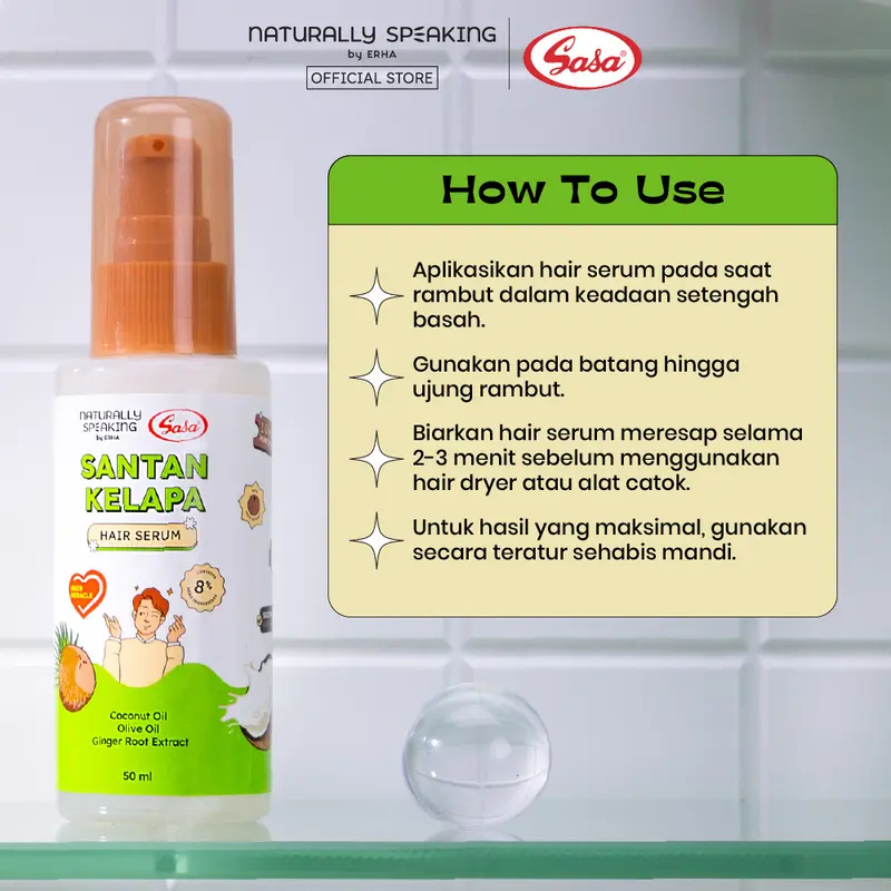Naturally Speaking x SASA Santan Kelapa Hair Serum 50ML 3