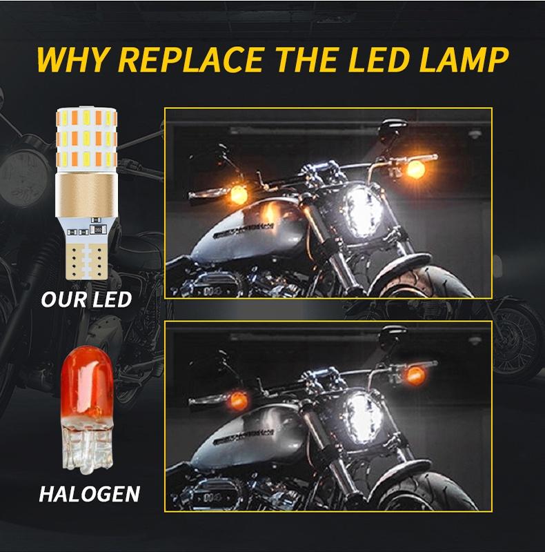 Product Introduction of Lampu Isyarat Motosikal, 2PCS, Mentol LED Isyarat Belok T15, Lampu Motosikal W16W, Lampu Lebar, Sesuai untuk Tempat Letak Kereta dan Undur, Lampu Mentol Canbus Kabus Warna, Aksesori Pencahayaan 16