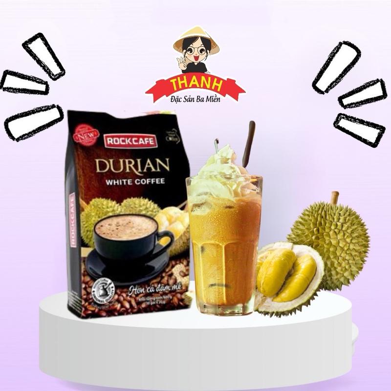 30 Gói Cà phê Sầu riêng Rockcafe ( DURIAN CAFE) - 30 Gói Cà Phê Dừa Coconut Coffee - Cafe sầu riêng - Cà Phê Dừa Rockcafe Socola cafe  sầu ca ba miền