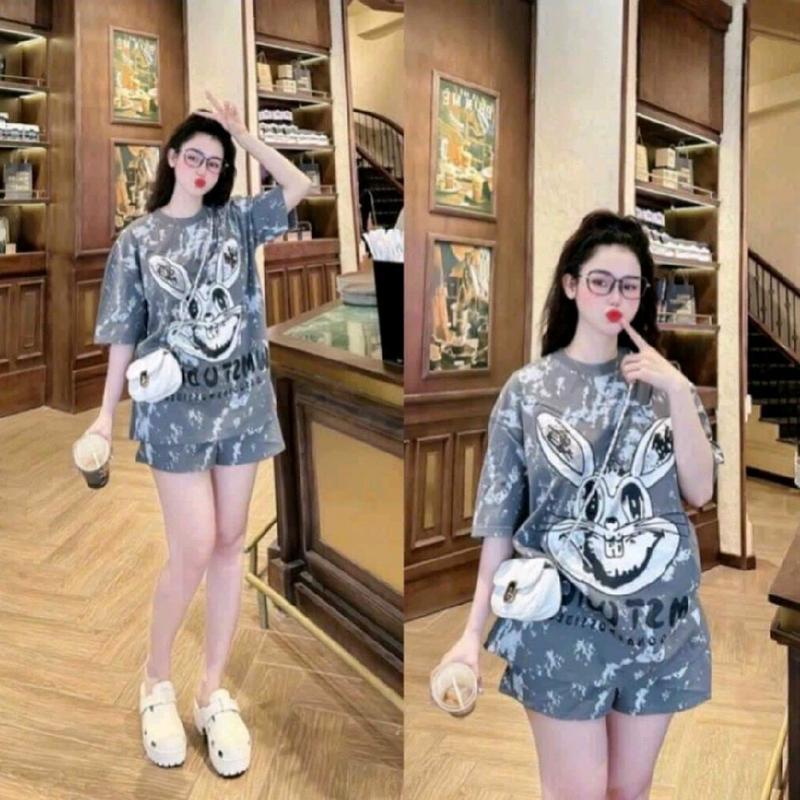  Sét bộ đùi nữ dễ thương _ Quần có túi _ Vải thun tăm hàn mát mềm mịn thấm mồ hôi mặc thoải mái _ Không ưng báo shop nhận lại đủ tiền hàng 2 bên cùng vui vẻ _ BXINH SHOP Voi Women Top set đồ che mỡ bụng chỉ giặt tay đường phố cá tính essentials 