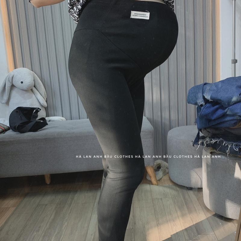 Quần leging DÀI cho bầu chất thun zip mềm co dãn