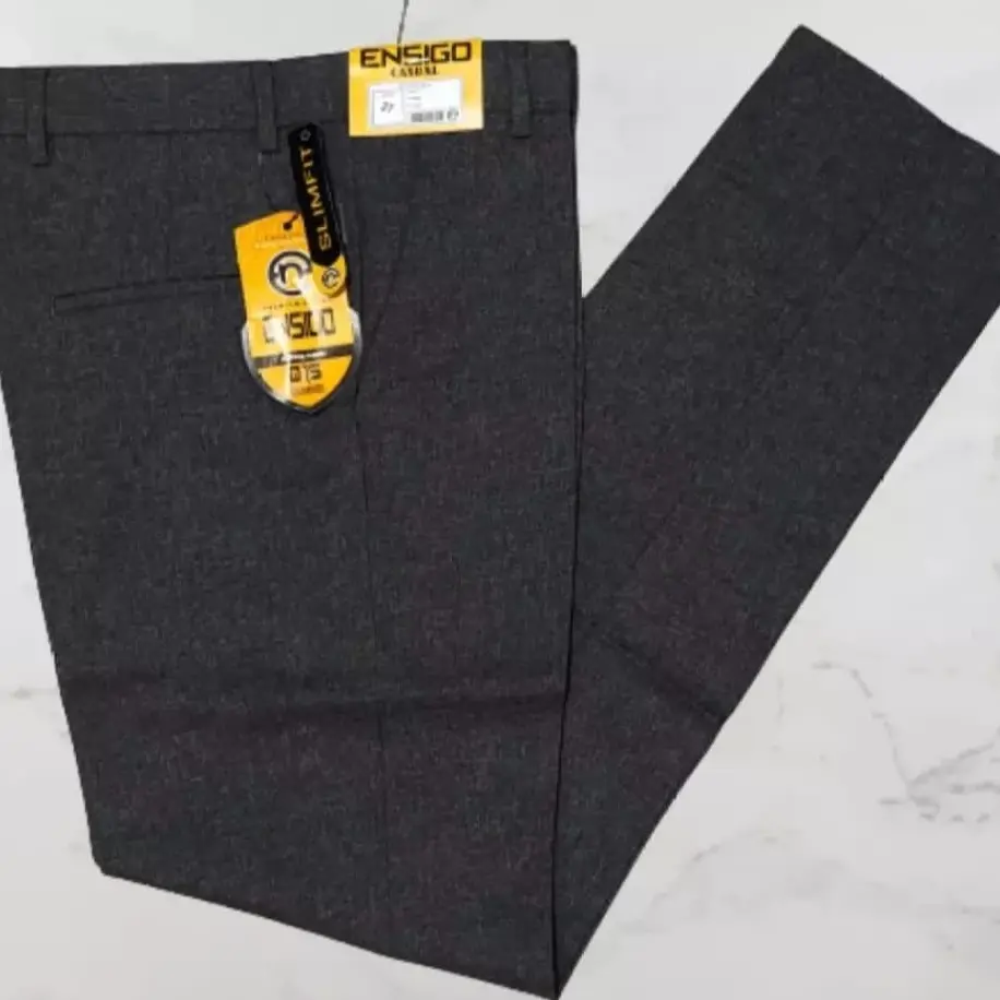Celana panjang bahan murah Formal Pria Chino Kantor Hitam Kerja Slim Fit Nyaman Navy Casual