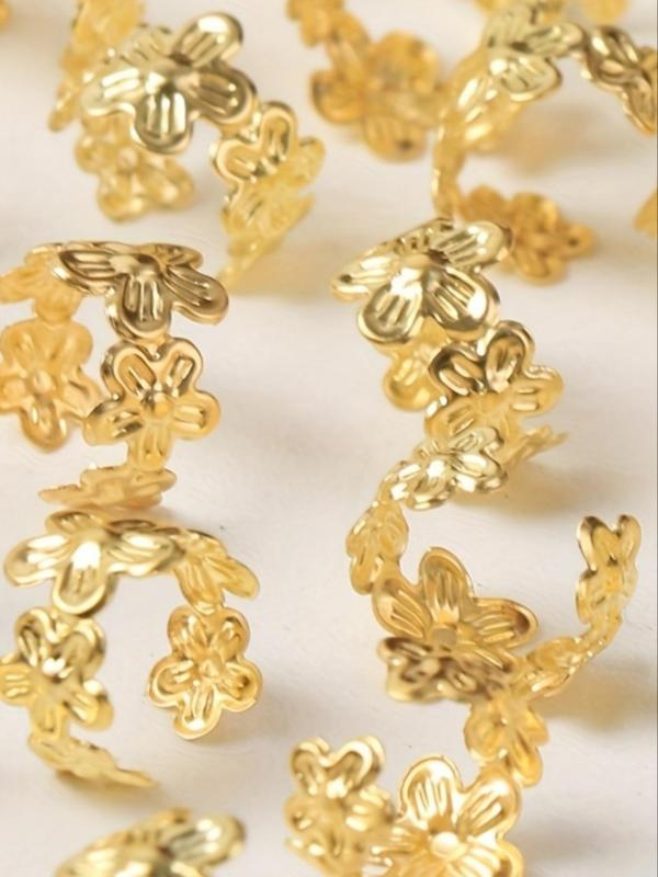Vintage Flower Decorative Hair Rings, 40pcs/set Fashionable Hair Accessories for Women & Girls, Trendy All-match & Exquisite Hair Accessories for Daily Hairstyle Decoration 3