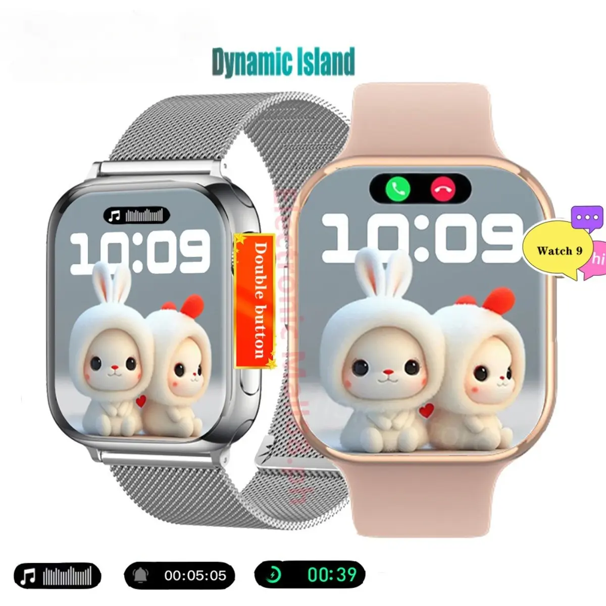 Đồng Hồ Thông Minh, IW9 MINI, Dành Cho Nam Và Nữ, 41mm Và 45mm, Đảo Động, Có NFC, 9 Chức Năng Thông Minh