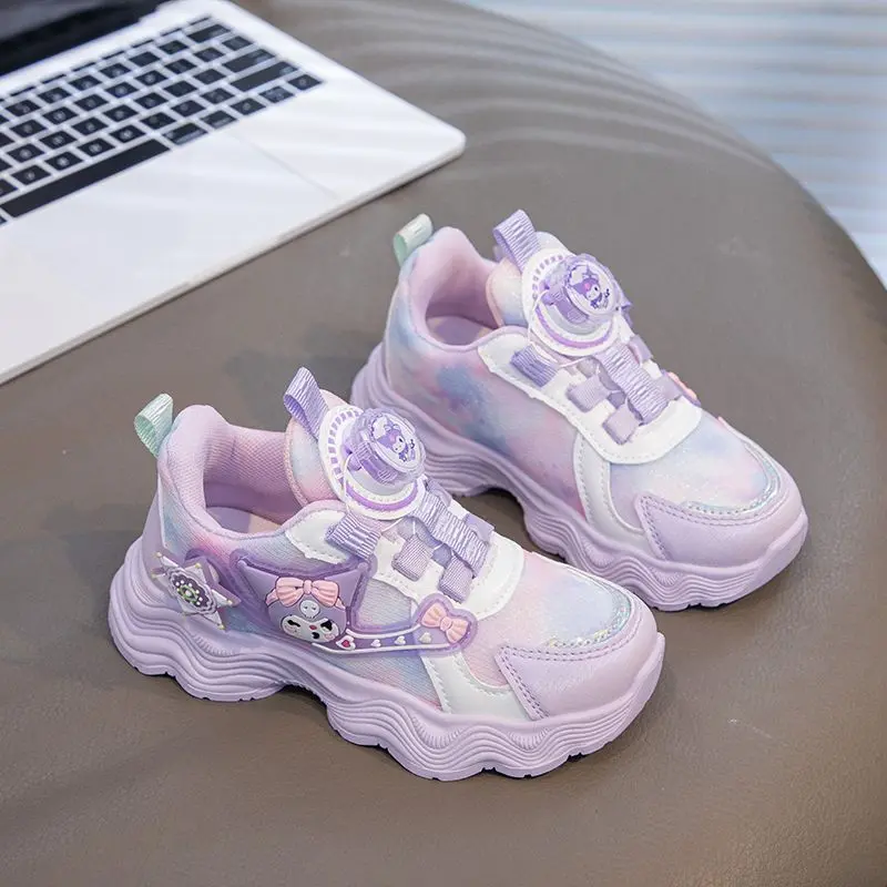 Giày Bé Gái, Bộ Sưu Tập Mùa Thu, Giày Thể Thao Có Nút Kuromi Xoay, Thoáng Khí, Giày Cho Trẻ Em Mới, Dad Shoes, Cho Bé Gái, Năm 2025 1