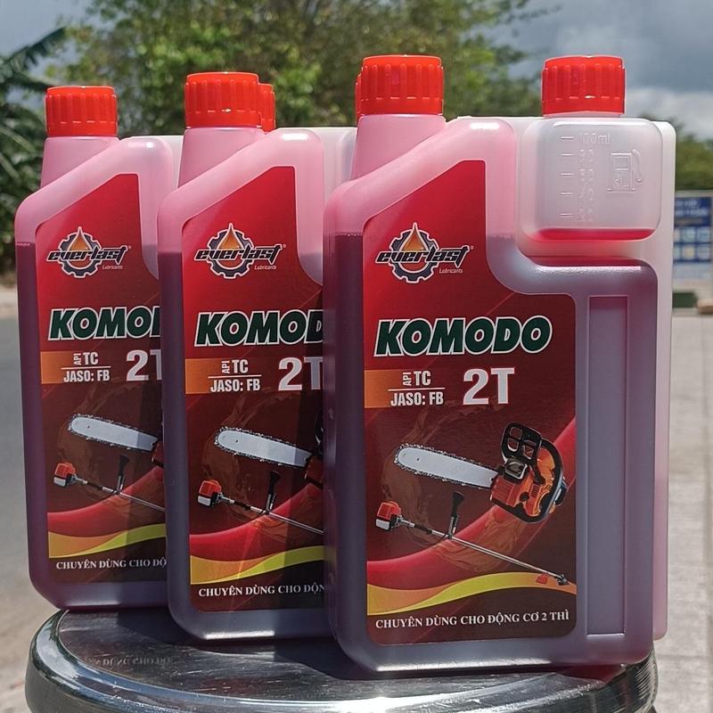 [Giá tốt] Combo 3 chai nhớt 2 Thì EVERLAST KOMODO 2T, nhớt pha xăng dành cho động cơ 2Thi máy cưa cây, cắt cỏ, bình phun thuốc