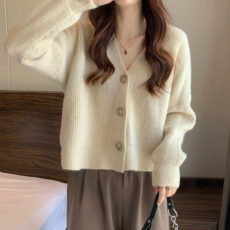 Product Introduction of Áo Cardigan Len, Cổ Chữ V, Dáng Rộng Rãi Và Phong Cách Lười Biếng, Dài Tay, Áo Len Mùa Thu, Áo Khoác Nữ, Hàng Mới Về Thu Đông 2024 Top Women 12